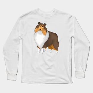 Sable Rough Collie Dog Long Sleeve T-Shirt